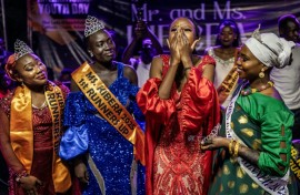 Rozelda Kim (2nd R) won this year's pageant and said 'social background doesn't define you'