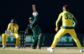 South Africa’s Matthew Breetzke (C) slammed 88 in the second ODI against Australia
