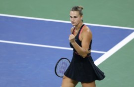 Belarus's Aryna Sabalenka extended her winning record in tie-breaks in a third round victory over Leylah Fernandez at the US Open