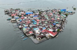 Manila Bay is swallowing the Philippines' Pugad Island, where land subsidence is being exacerbated by rising sea levels