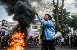 More protests were expected outside parliament in the Indonesian capital after the worst unrest since President Prabowo Subianto took power last year