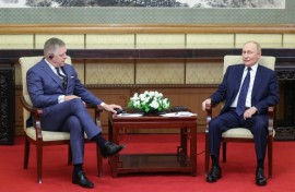 Putin and Fico at Diaoyutai State Guesthouse in Beijing on September 2, 2025