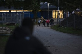 Children in Orebro, Sweden, where police say some children are in the grip of gangs