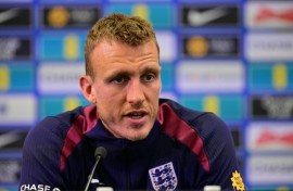 England defender Dan Burn speaks during a pre-match press conference ahead of a World Cup qualifier against Andorra at Wembley