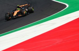 Lando Norris races during the third practice session on Saturday ahead of the Italian Formula One Grand Prix