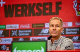 Bayer Leverkusen coach Kasper Hjulmand had a less than successful spell in charge of Mainz in 2014-15