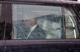 Prince Harry's car left Clarence House less than an hour after entering