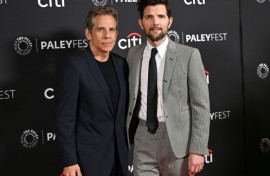 'Severance,' starring Adam Scott (R), is executive produced and directed by Ben Stiller (L)