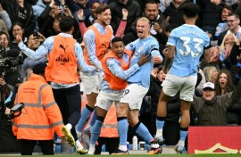 Erling Haaland scored twice in Man City's 3-0 win over Man Utd