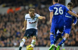 Harry Kane struck his first goal against Chelsea on New Year's Day 2015 - sacoring twice as Spurs won 5-3