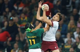 Davit Niniashvili (R) made the last of his 42 Test appearances in July against South Africa