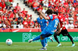 Atletico Madrid's Argentinian forward Julian Alvarez missed a penalty against Mallorca as his team were held to a draw