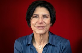 Vice President for Google Latin America, Adriana Noreña poses for photos ahead of an interview with AFP news agency in Mexico City on September 24, 2025.