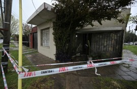 The house where the bodies of Brenda del Castillo, Morena Verdi and Lara Gutierrez were found buried in the yard