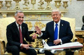 US President Donald Trump meets Canadian Prime Minister Mark Carney