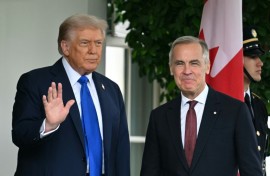 US President Donald Trump meets Canadian Prime Minister Mark Carney