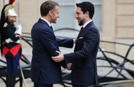 Macron on Wednesday hosted Jordan's crown prince