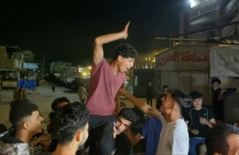 Gazans celebrate in Khan Yunis following Hamas-Israel deal