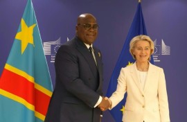 Tshisekedi met European Commission head Von der Leyen on the sidelines of the forum in Brussels