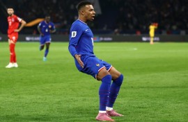 Kylian Mbappe scored for the tenth game in a row for club and country in France's World Cup qualifying win over Azerbaijan at the Parc des Princes Stadium in Paris