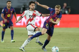 Barcelona's Dutch midfielder Frenkie de Jong signed a new contract with the club on Wednesday stretching until 2029