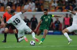 Saudi Arabia's Salem Al Dawsari in action this week for his country