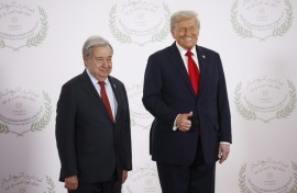 UN chief Antonio Guterres and US President Donald Trump are on opposite sides of the global climate debate