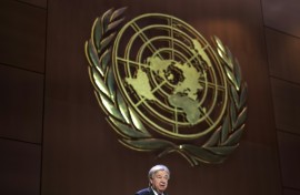 Guterres said global warming was pushing the planet to the brink