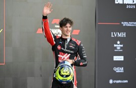 Haas British driver Oliver Bearman celebrated a fourth-place finish at the Mexico City Formula One Grand Prix