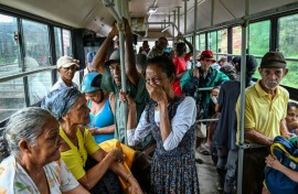 Residents are evacuated from Playa Siboney to safe locations ahead of the arrival of Hurricane Melissa