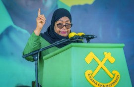 Tanzanian President Samia Suluhu Hassan sought to cement her position in Wednesday's elections but the vote descended into chaos