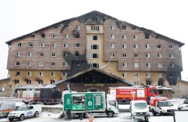 Fire swept through the Grand Kartal Hotel in the northern mountain resort of Kartalkaya on January 21, killing 78 people and injuring 137