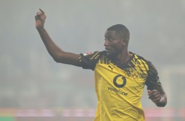 Borussia Dortmund forward Serhou Guirassy scored the only goal in Friday's win over Augsburg