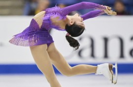 Mone Chiba of Japan won the women's short program at Skate Canada