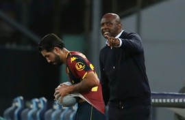 Patrick Vieira gestures as Genoa lose in Naples in October