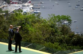 Britain's Prince William met with Rio de Janeiro's mayor Eduardo Paes a week after a horrific clash between police and gangs that killed 121 people