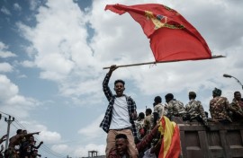 A TPLF supporter during the civil war in 2021