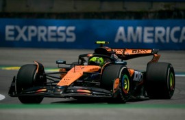 Lando Norris is one point clear of McLaren team-mate Oscar Piastri in the standings