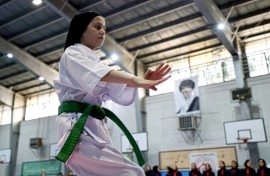 Iranian women are increasingly taking part in martial arts like karate amid tentative steps towards having greater public roles