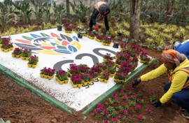 Workers have been sprucing up the city in preparation for the summit