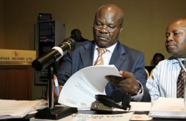 Lumbala (left) is accused of complicity in crimes against humanity