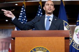 US House Minority Leader Hakeem Jeffries, Democrat from New York, has blasted rival Republicans over the issue of health care affordability