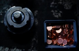 The dies used to press the last pennies along with the planchets, or blank disks that will become coins, at the US Mint