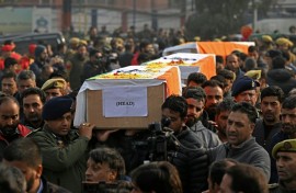 The victims included police personnel, forensic team members and two crime photographers and other members from the local administration