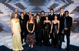 Jesse Eisenberg (C) leads the cast of 'Now You See Me: Now You Don't'