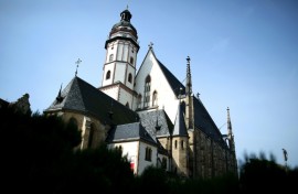 Johann Sebastian Bach is buried at the St Thomas Church in Leipzig, where he worked as a cantor for 27 years