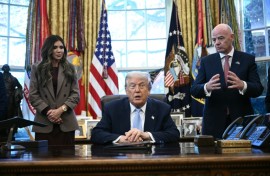 US President Donald Trump meets with the White House Task Force on the FIFA World Cup 2026