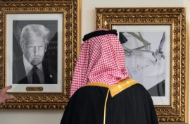 Trump showed the Saudi leader a new gallery of presidential portraits -- including one portraying his Democratic predecessor Joe Biden as an autopen