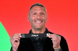 Marco Materazzi, a World Cup winner with Italy in 2006, took part in the draw for the 2026 playoffs