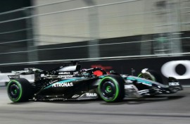 Mercedes' British driver George Russell was quickest in the final practice before qualifying for the Las Vegas Grand Prix